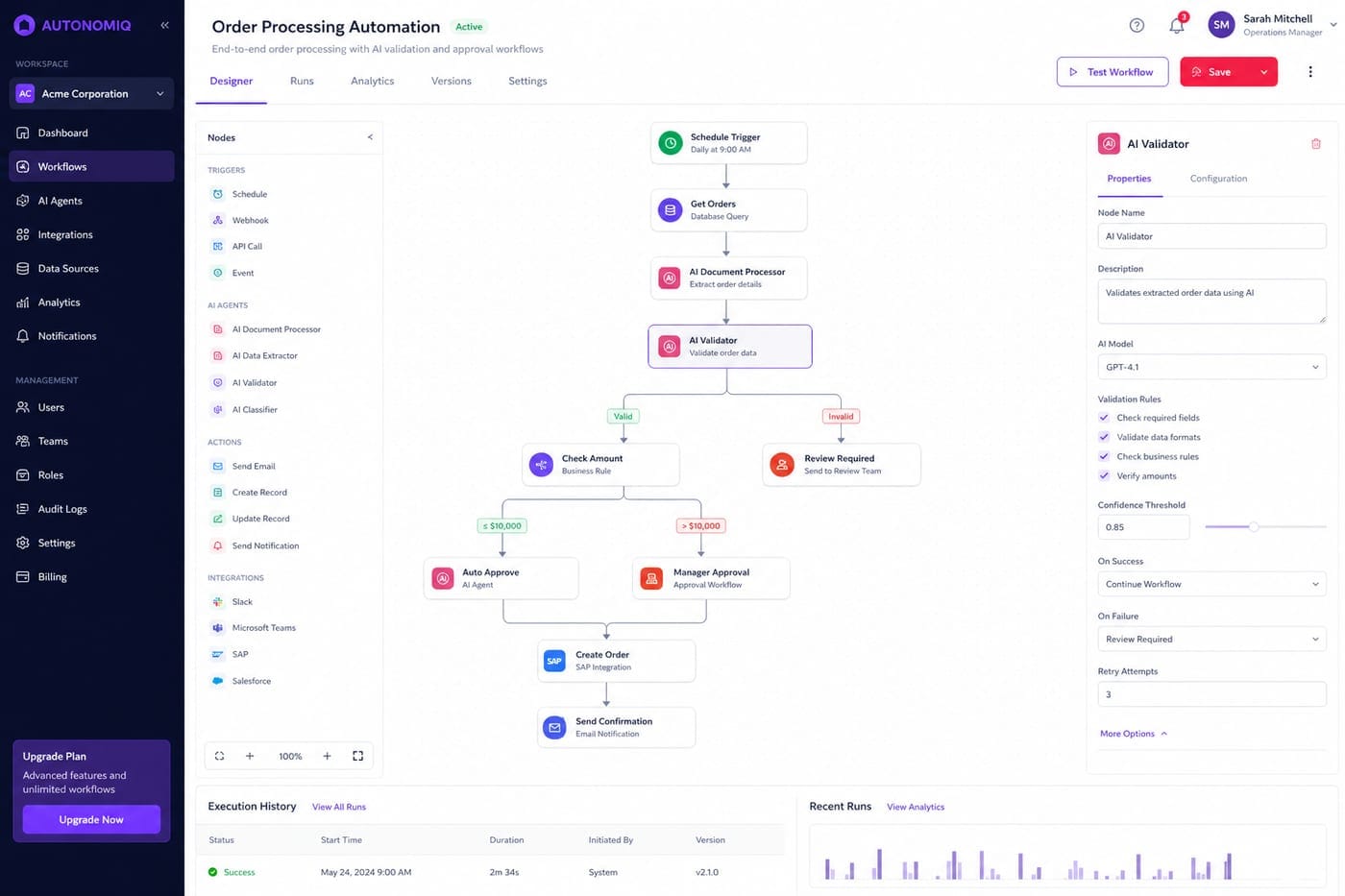 Intelligent Workflow Automation Suite